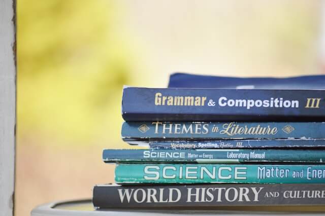 A collection of books representing the curriculum excellence at Erican Language Centre.